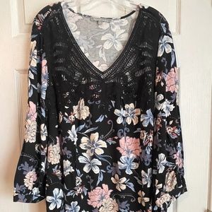 Stitch Fix Daniel Rain floral top size 3X - NWOT